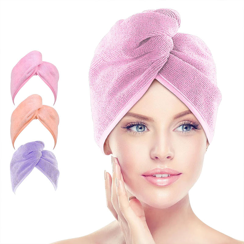 Pink head towel wrap