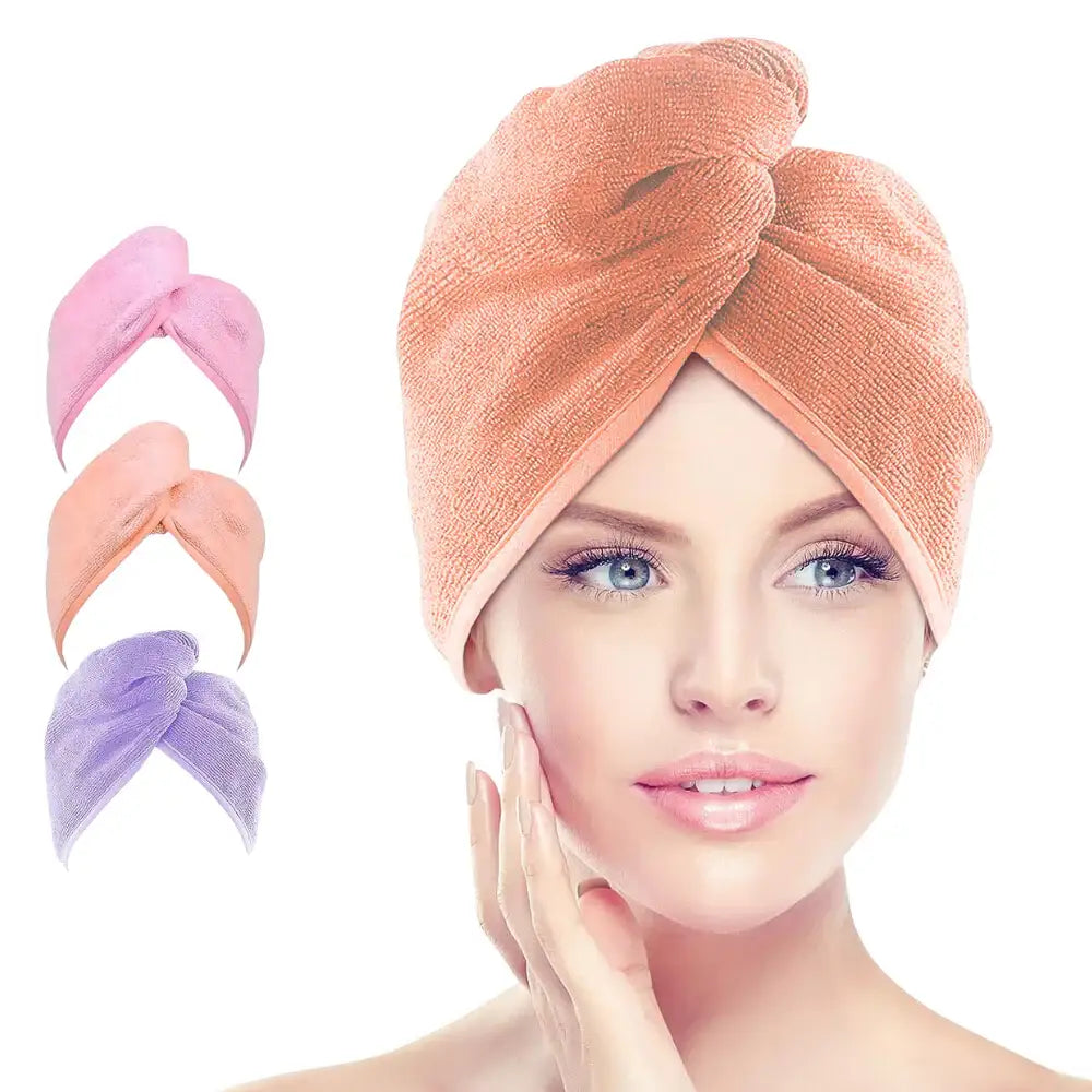 Orange head towel wrap