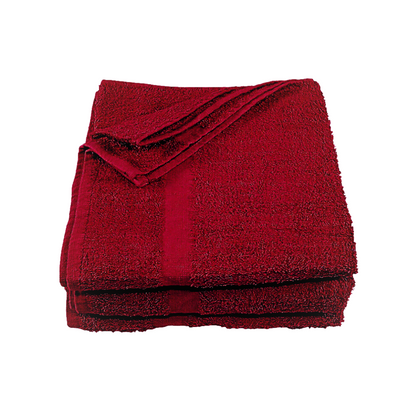 Colored Spa and Hotel Bath Towels - Burgundy
