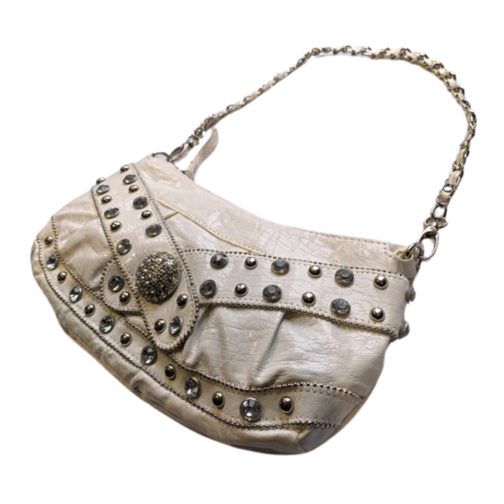 Faux leather small purse- White