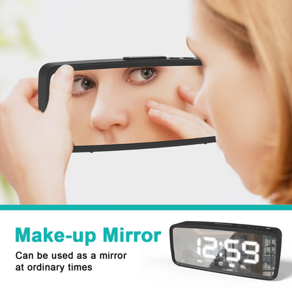 Alarm Clock with FM Radio with Make up mirror.