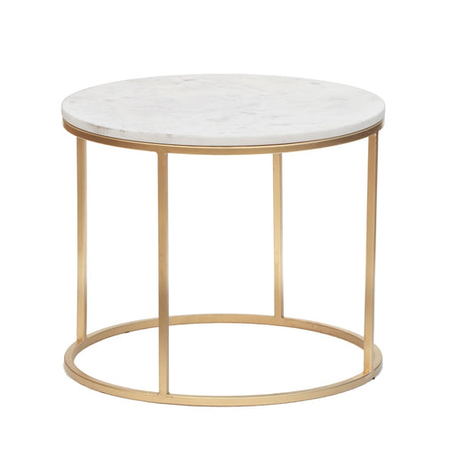 Amelia End Table- Gold Steel Frame GY-ET-37542G