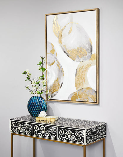 Artisan-crafted Bone Inlay Console Table, a cultural masterpiece from India.