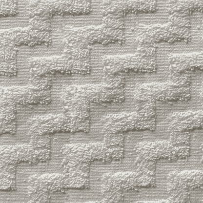 Jacquard pattern towels for hospitality textured white towel closer view