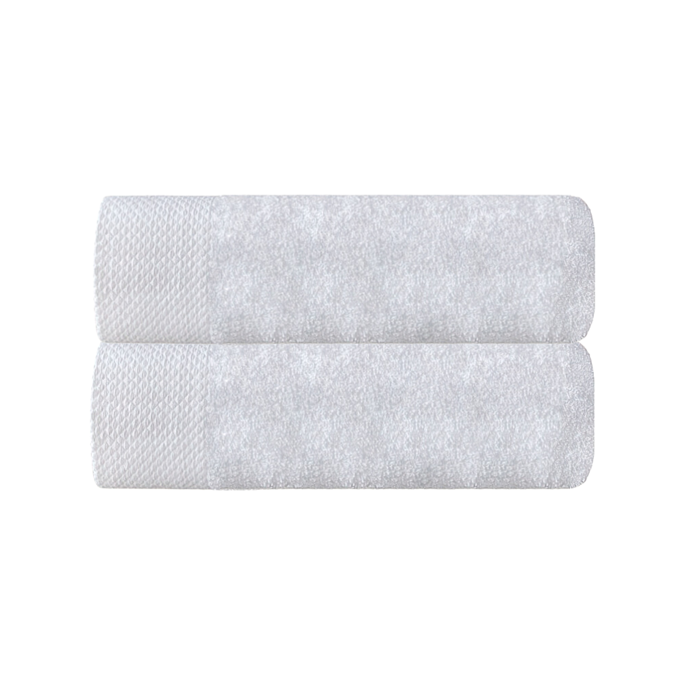 High-quality jacquard - design towels
- 2 Luxury Bath Towels Folded View