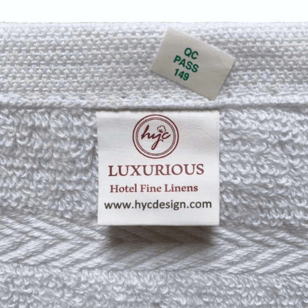White face towels for hotel industry -BWG Series - Tag