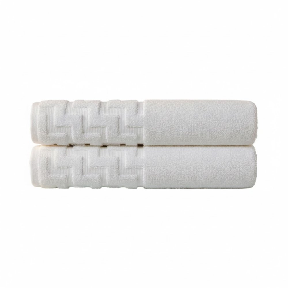 Folded cotton-blend hand towel highlighting a smooth surface, durable weave, and fast-drying performance