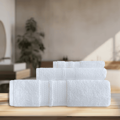 Wholesale towels designed to balance affordability and quality, offering a quick-dry feature that’s perfect for washrooms in Airbnbs or small boutique hotels. BWG Series - 3 Pc Towel Set