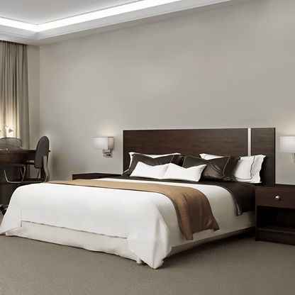 Bellamy Modern Dark Wood Bed - Side View