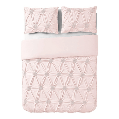 Pink bed and pink pillows