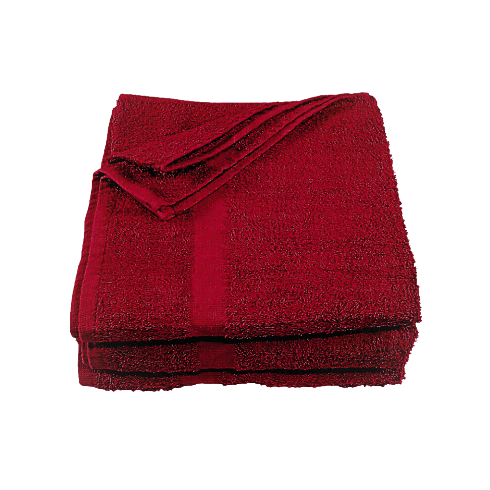 Coloured Spa and Hotel Bath Towels - Burgundy
