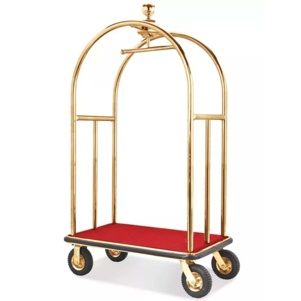 Luxury Birdcage Bellman Cart - Gold