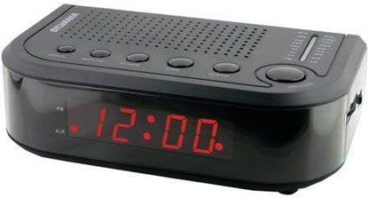 Hotel Clock Radio with Dual Alarms - Sylvania SCR1388B AM/FM