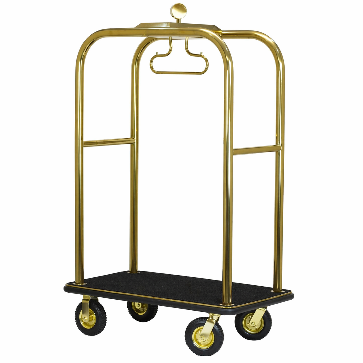 Heavy duty housekeeping cart, hotel cleaning trolley with storage, ideal for linens, supplies, and maintenance