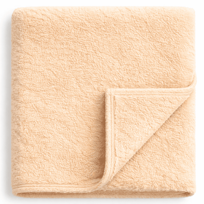 Luxury champagne fleece blanket, warm and comfortable perfect for hospitality use.