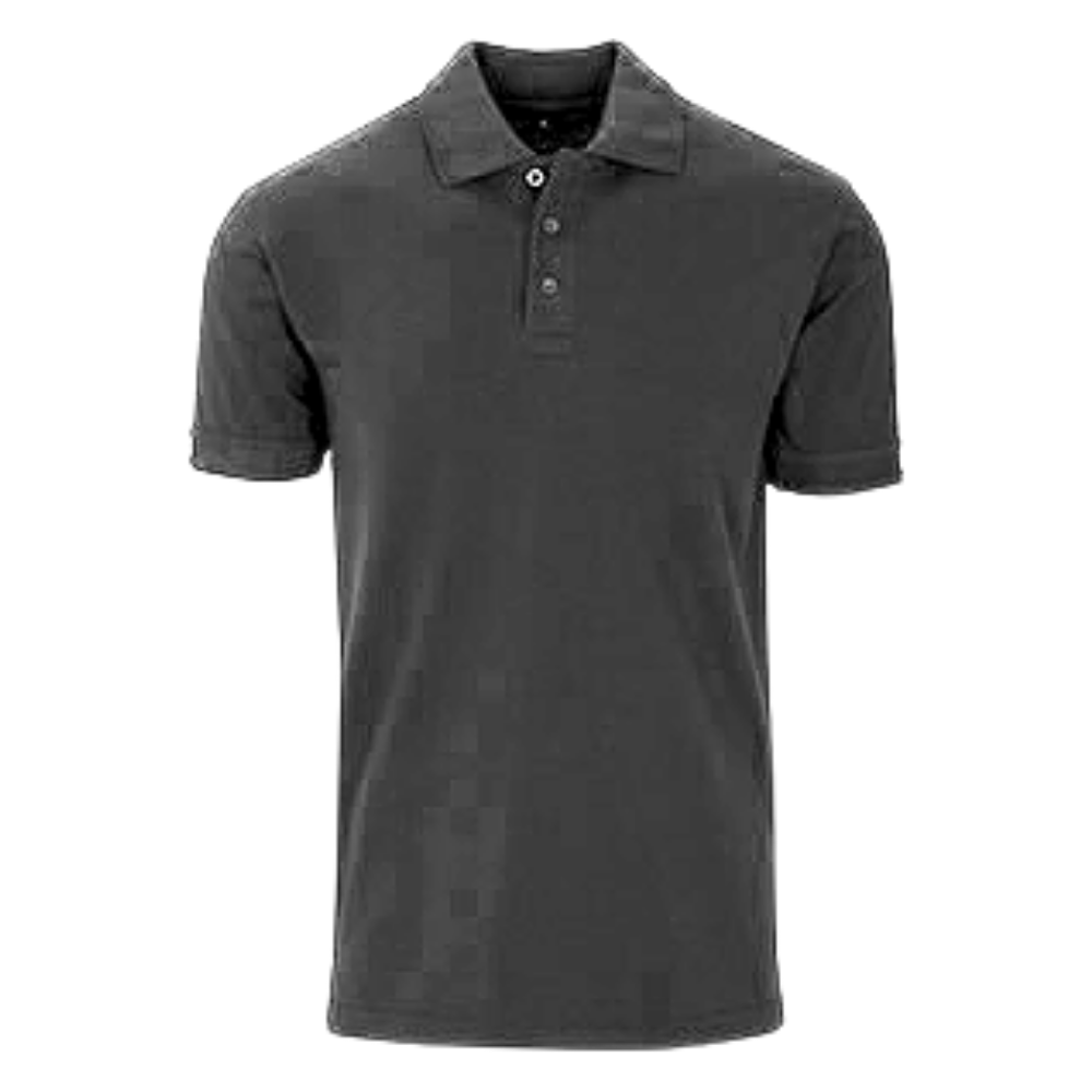 Charcoal Grey Male Polo w/ Optional Embroidered Logo- different view