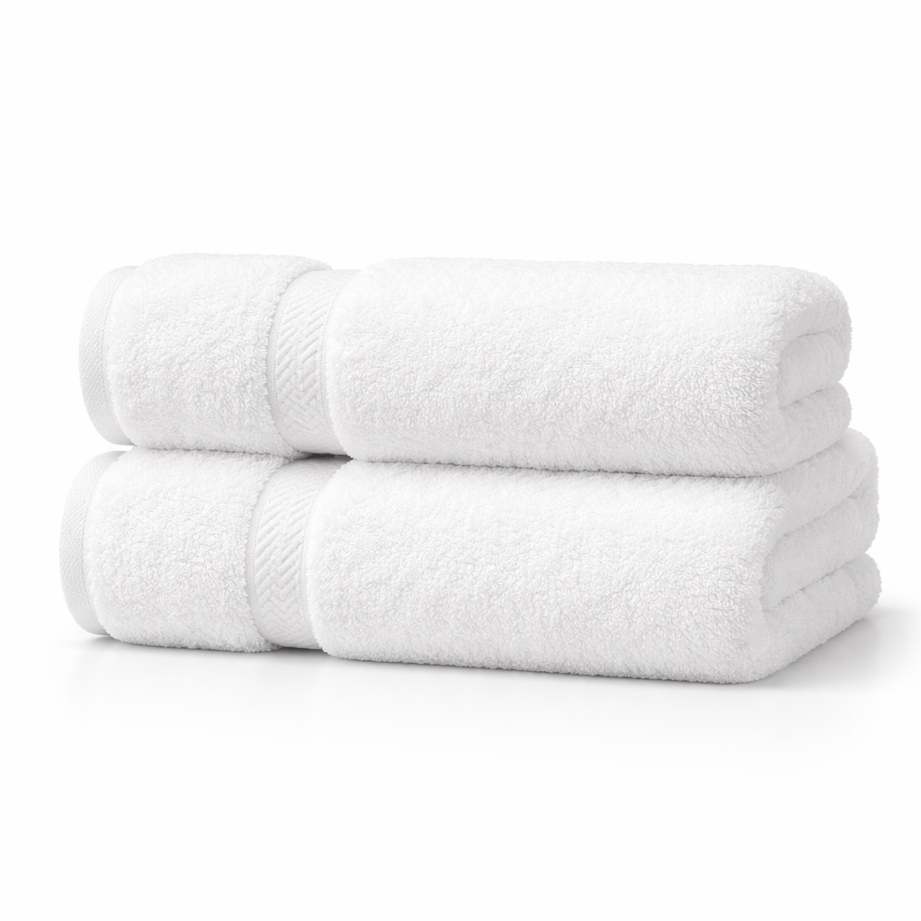 Plush organic Turkish cotton bath towel with a soft, absorbent texture designed for everyday comfort and quick drying