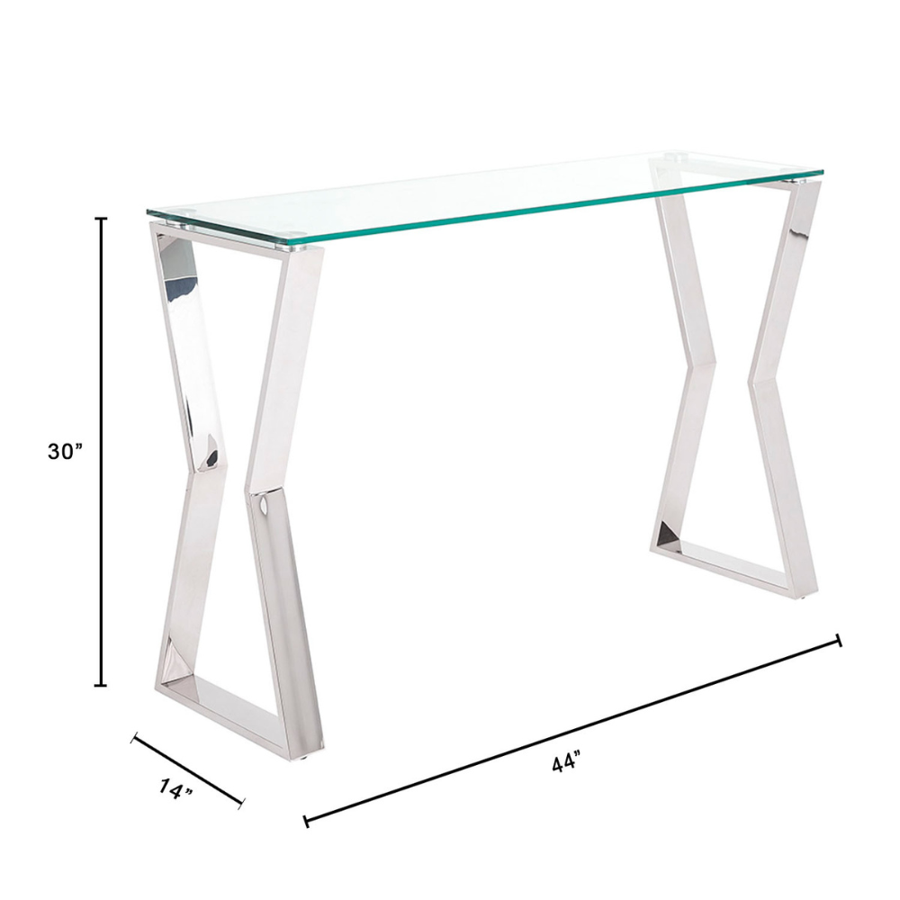 Noa console table, glass console table