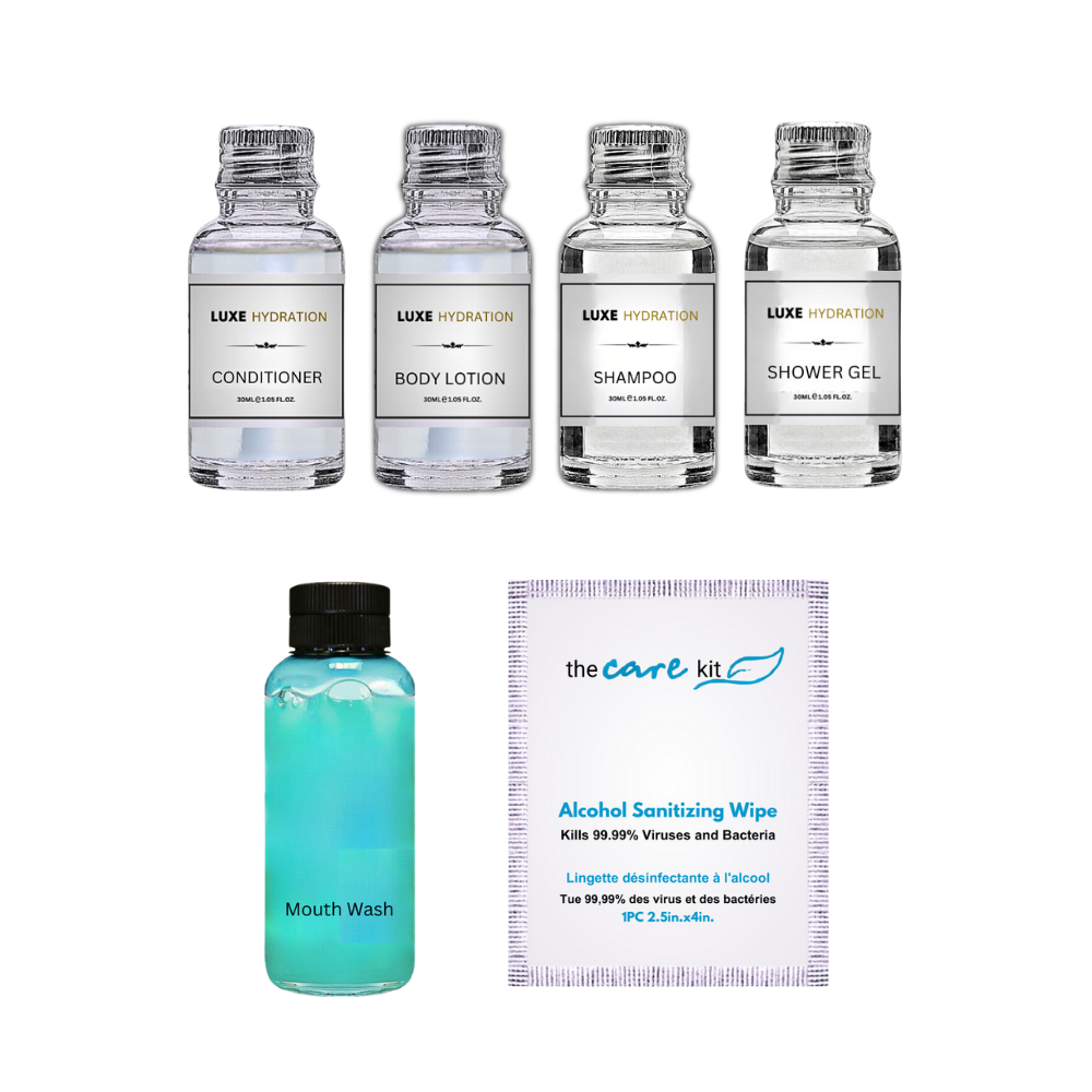 STARTER - Luxe Hydration Personal Care Amenity Combo/Package - 600pcs 