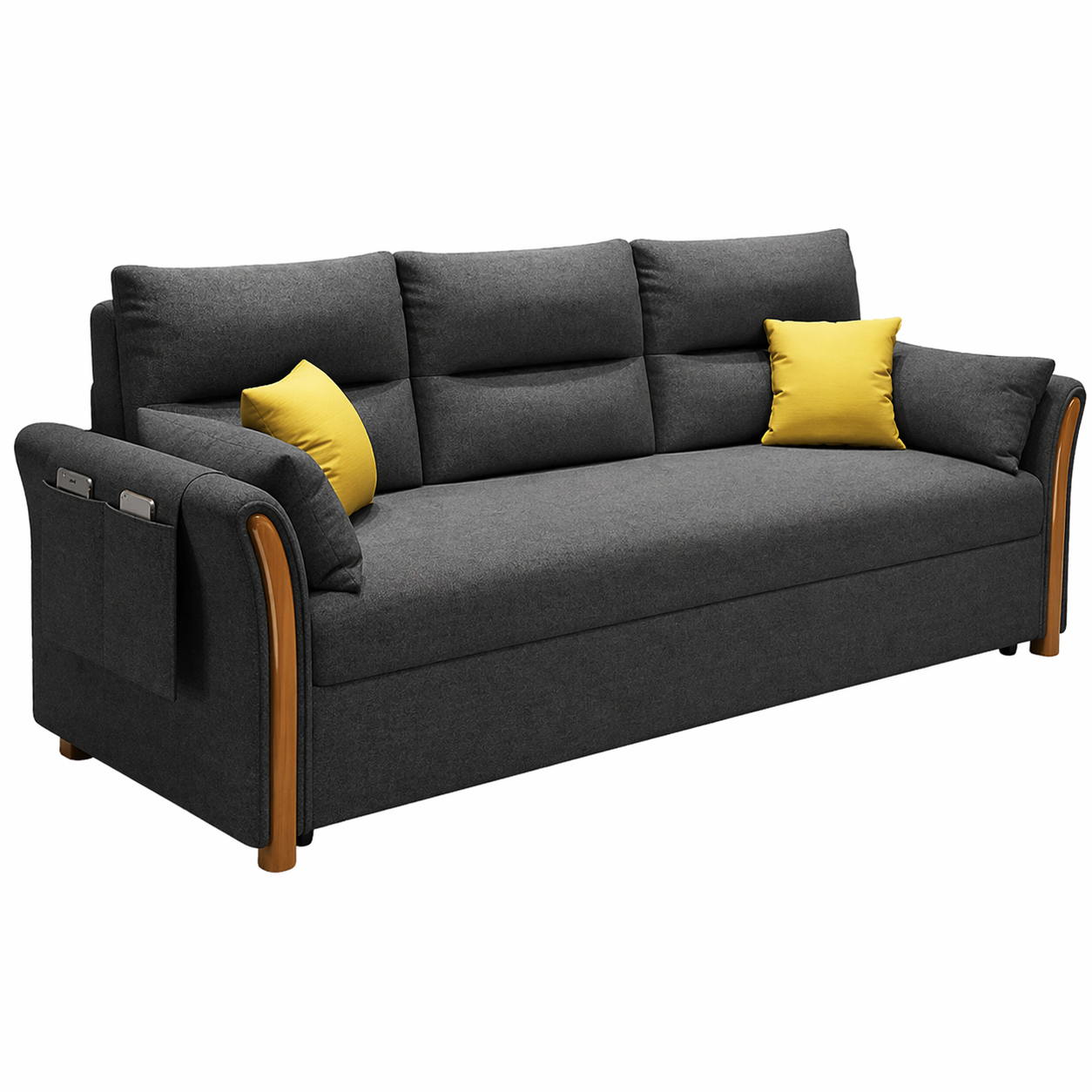 Hotel sofa bed, durable frame with soft cushions, ideal for guest rooms, Airbnb, and multi use spaces