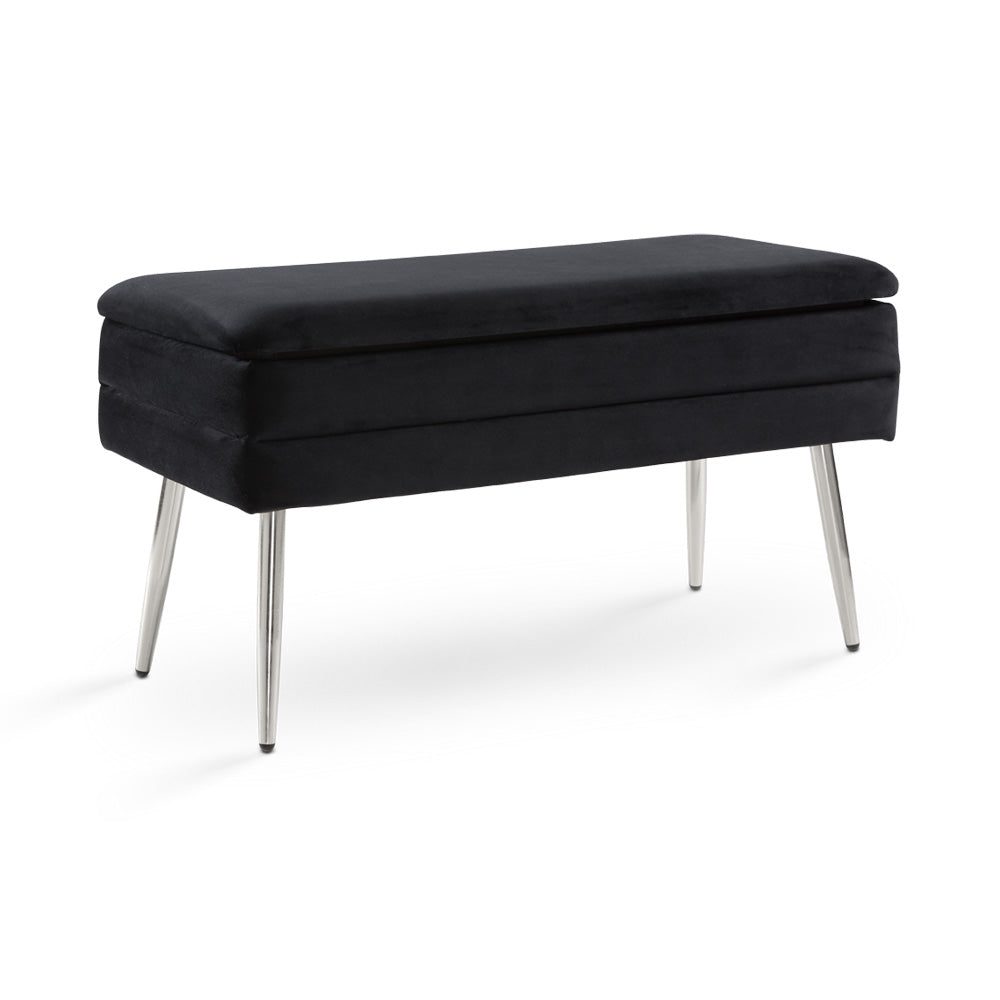 Black Velvet Threequarters Bench 