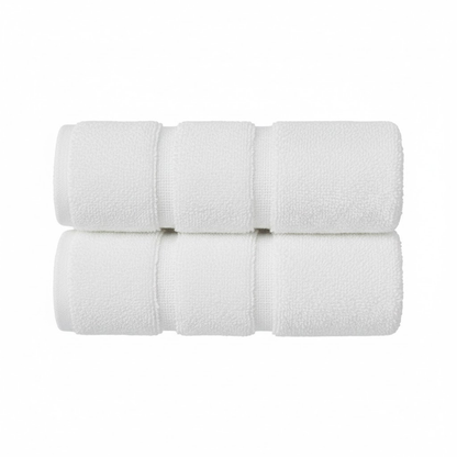 Folded cotton hand towel highlighting a thick, smooth weave and a soft, premium feel