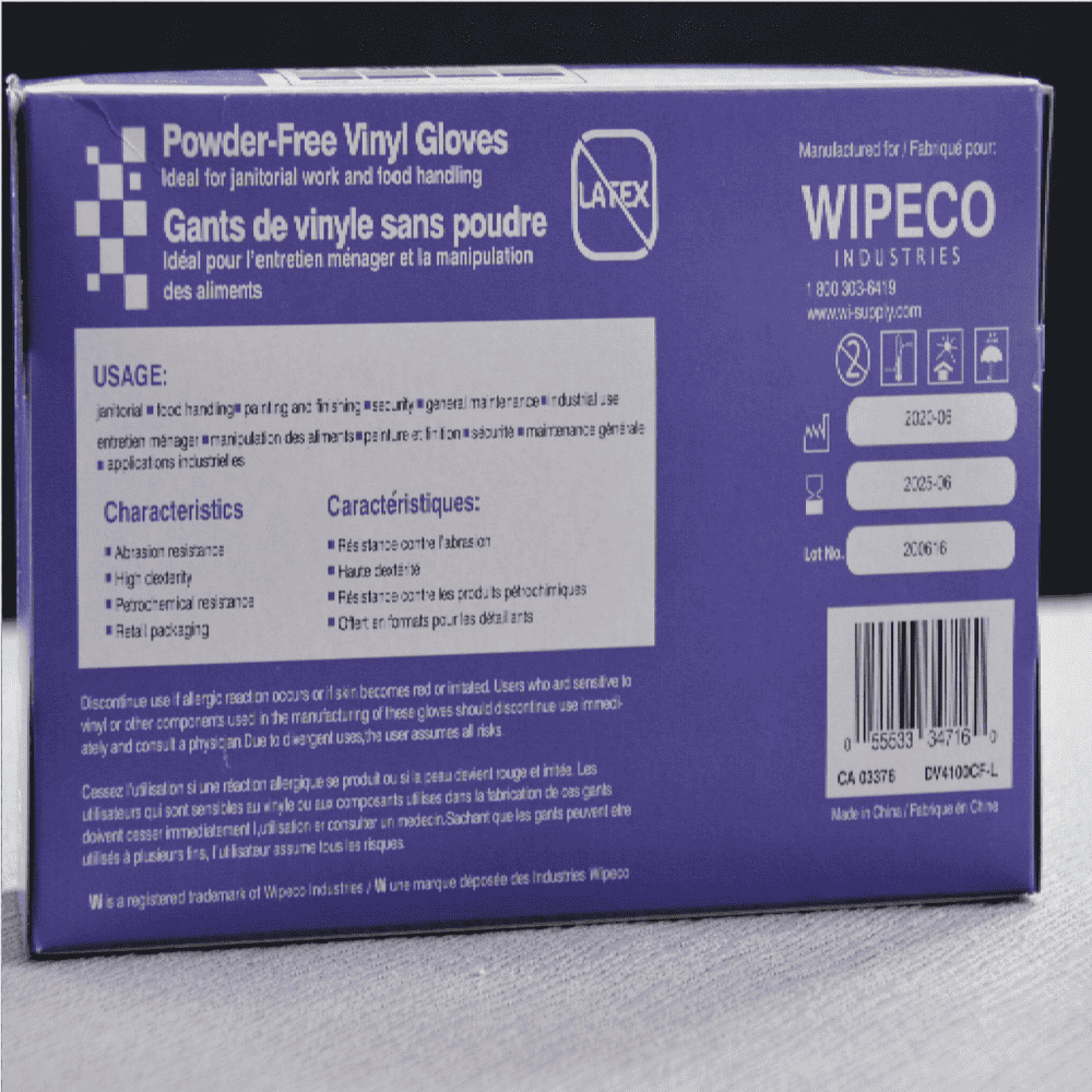 Disposable Vinyl Gloves - Powder & Latex Free - Premium Disposable Gloves.
