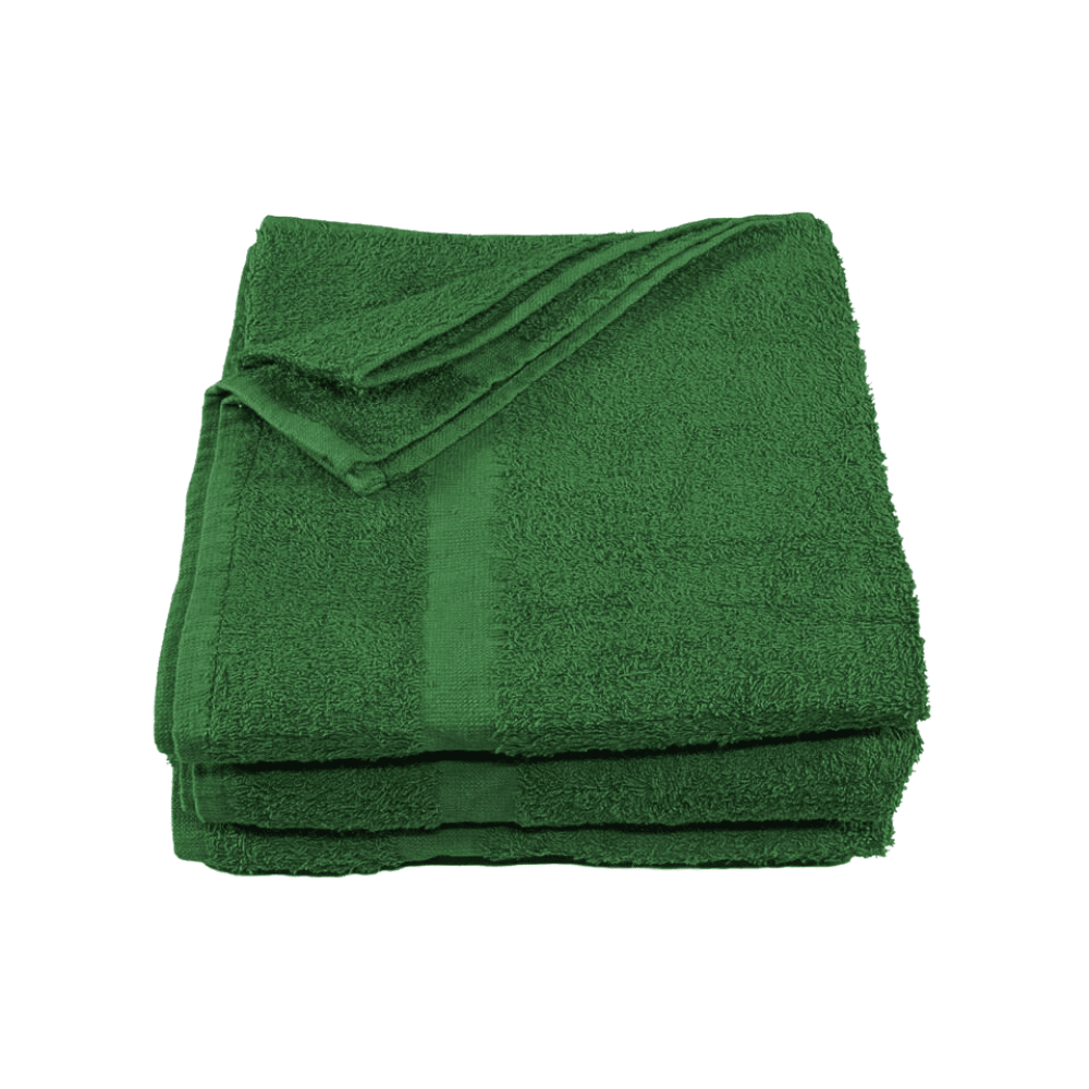 Hunter green 100% combed cotton bath towel, soft and absorbent, ideal for luxury spas, hotels, or healthcare facilities