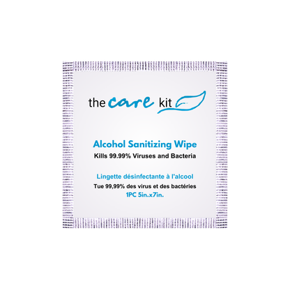 Luxury Plus amenities Travel-size alcohol sanitizing wipe provides a convenient and effective way to clean hands and surfaces, perfect for maintaining hygiene.