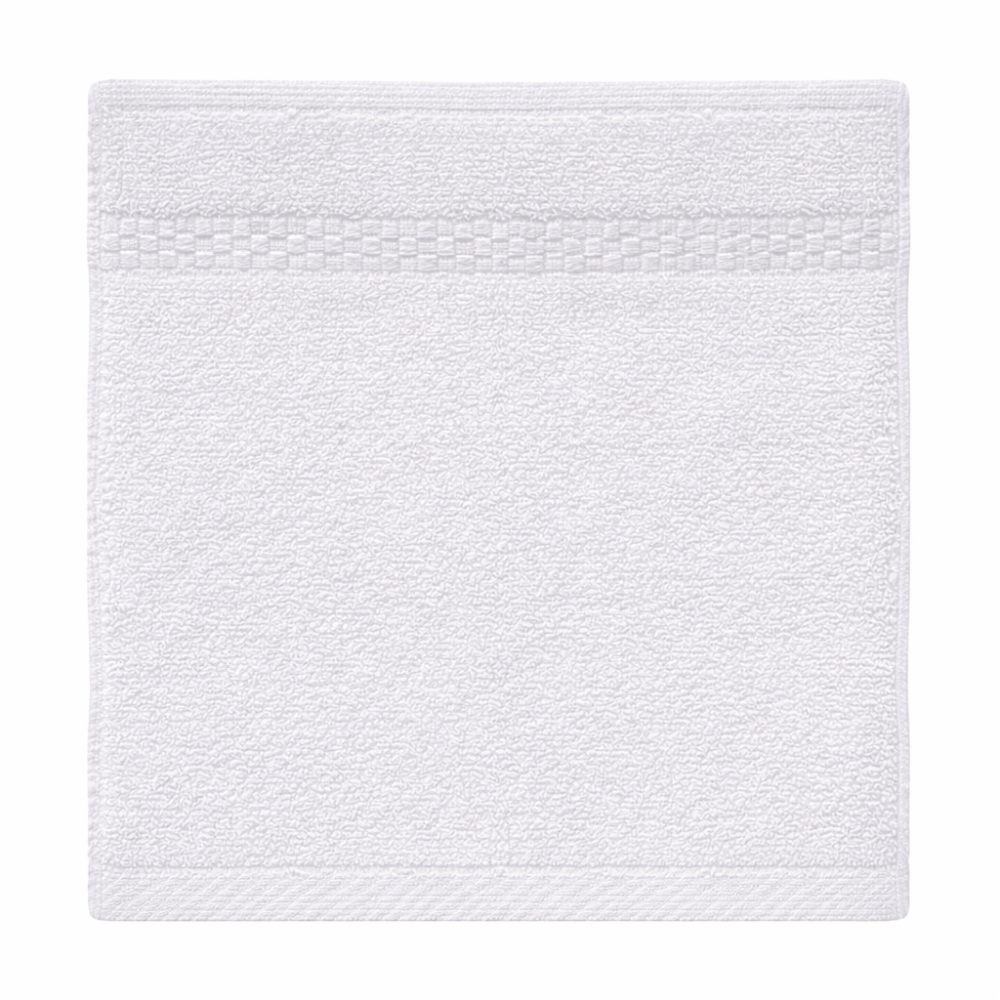Soft cotton-blend washcloth with a smooth, plush texture designed for quick drying and everyday guest comfort