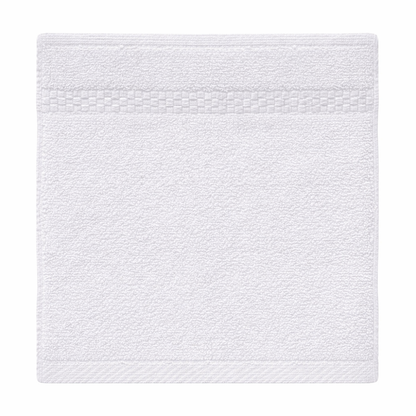 Soft cotton-blend washcloth with a smooth, plush texture designed for quick drying and everyday guest comfort