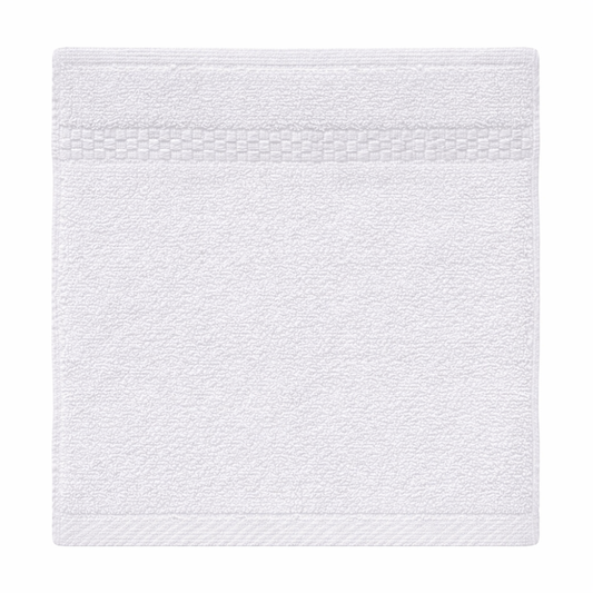 Soft cotton-blend washcloth with a smooth, plush texture designed for quick drying and everyday guest comfort