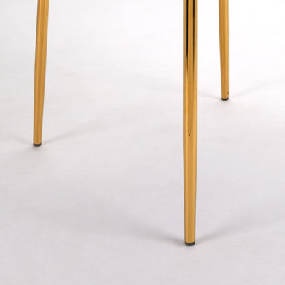 Malta Dining Chair with Gold Polished Steel Legs