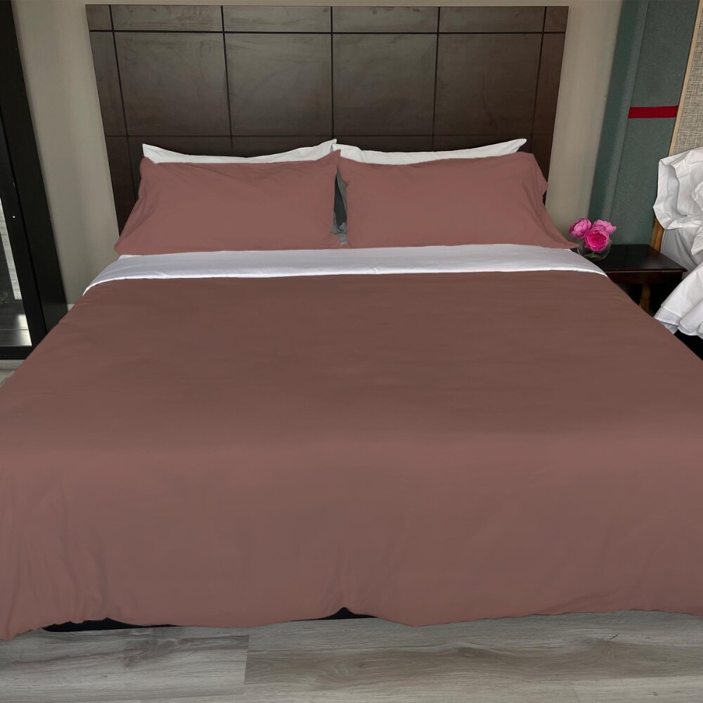 Duvet Cover Set (100% Polyester) - Maroon
