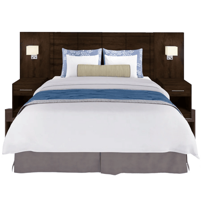 Mia Bella Walnut Colored Wood Bed