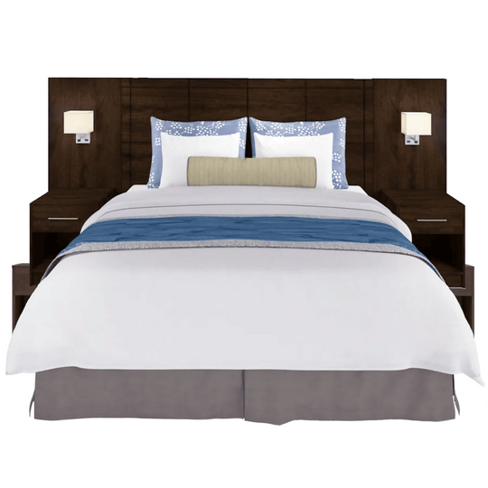 Mia Bella Walnut Colored Wood Bed