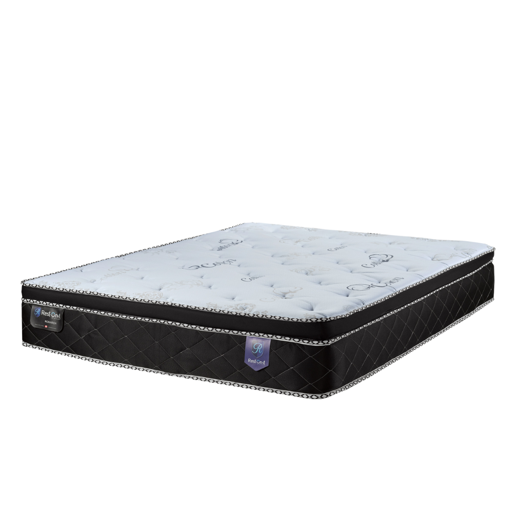 MONARACH - memory foam mattress updates your bed with support and a breathable feel all in one. It's a medium-firm feel made up of three layers: High-density base foam, ventilated pressure relief foam, and a top layer of memory foam infused with green tea
