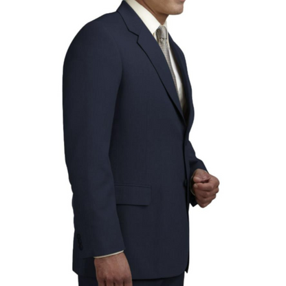 Fully Lined Navy Blazer w/ Left Chest Pocket - Side