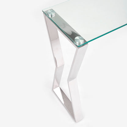 Refined aesthetics with Tempered Glass, Stainless Steel. Elevate your space with enduring quality effortlessly.