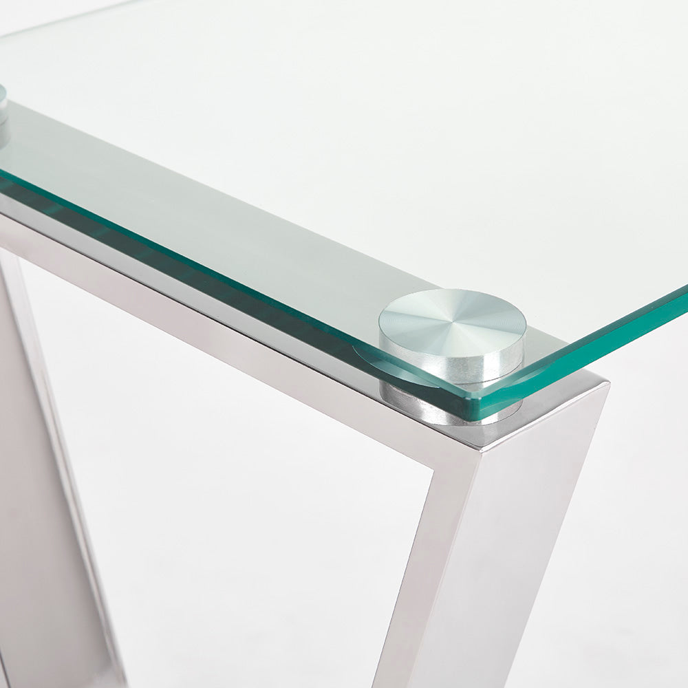 Chic and enduring Tempered Glass, Stainless Steel for contemporary design