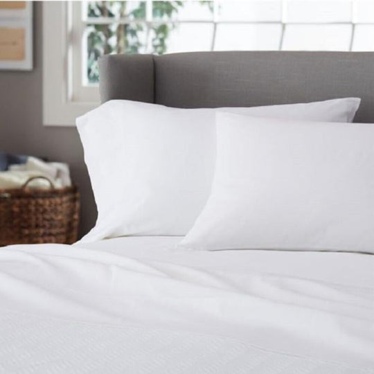 premium quality pillowcase made from a cotton and polyester blend ideal for hotels and vacation rentals 