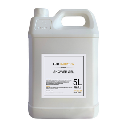Original shower gel in 5L refill jug, ideal for hotel dispenser systems, eco-friendly guest use, and daily skin cleansing