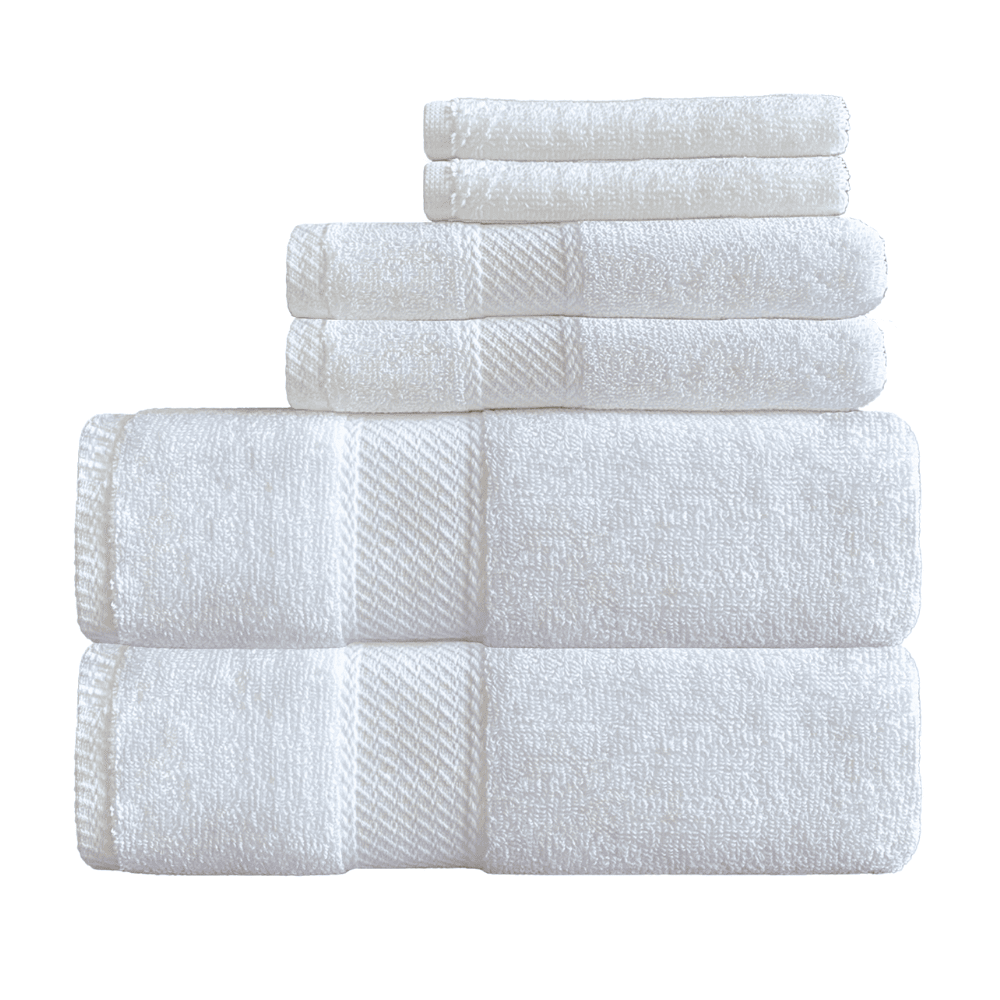 Wholesale hotel towels with an elegant touch, offering versatility in quantity and perfect for enhancing washroom setups for B&Bs and boutique accommodations H1 SERIES Towel Set - 6 Pc