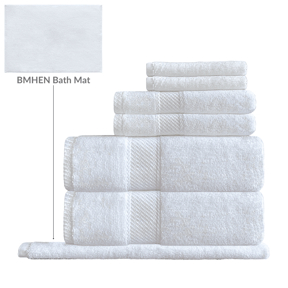 Soft, absorbent hotel towels available in bulk, featuring a sophisticated look and practical quick-dry functionality for Airbnbs and guest houses H1 SERIES Towel Set - 7 Pc