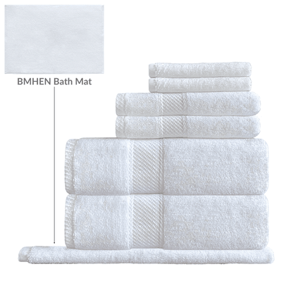 Soft, absorbent hotel towels available in bulk, featuring a sophisticated look and practical quick-dry functionality for Airbnbs and guest houses H1 SERIES Towel Set - 7 Pc