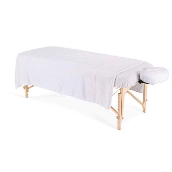 Spa Flat Bed Sheets (Massage Table Sheets, 60% Cotton, 40% Polyester)