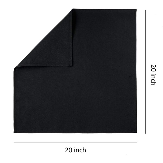 Napkins (20x20") / Black - Spun Polyester.