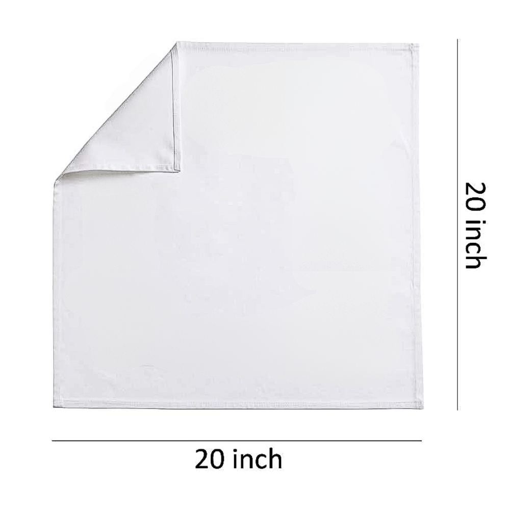 Napkins (20x20") / White - Spun Polyester (closer view).