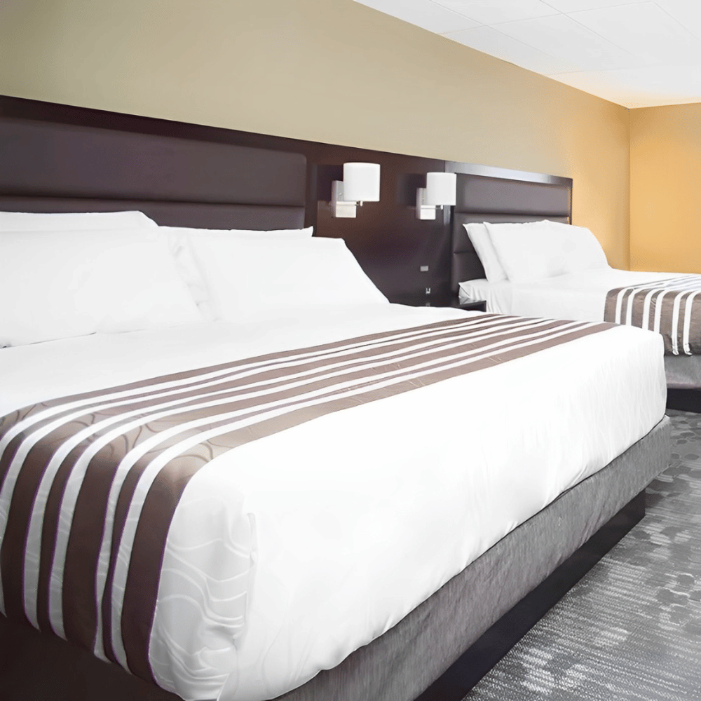 Hotel, Airb&b Brown Striped Top sheet