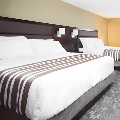 Hotel, Airb&b Brown Striped Top sheet